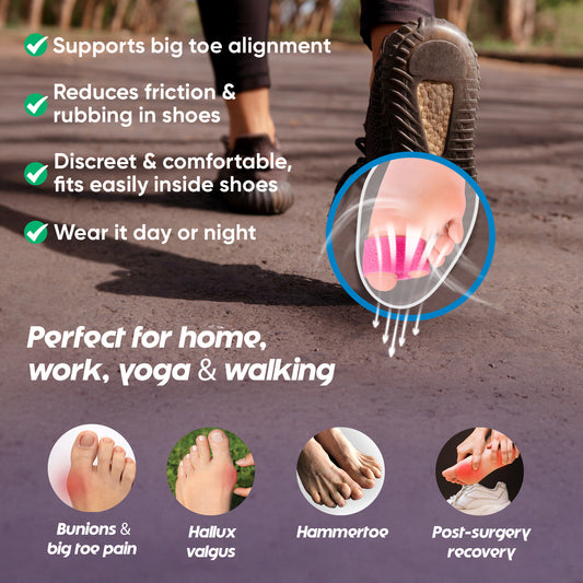 Hyggear™ Bunion Corrector, Breathable Big Toe Straightener for Women and Men, Bunion Fix and Relief - 96732547623