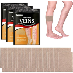 Hyggear Parche para Venas Varicosas - Tratamiento de Alivio Natural para Piernas, Venas Varicosas Arana y Fortalecimiento de la Salud Capilar